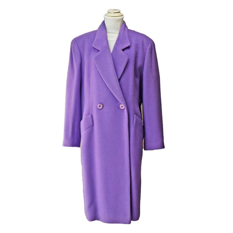 ウールコート チェスターコート ミディアム丈 秋冬 パープル 紫 ダブル ゆったり9号 レディースファッション レナウン 送料無料 Out153 Cyril Marumi 通販 Yahoo ショッピング