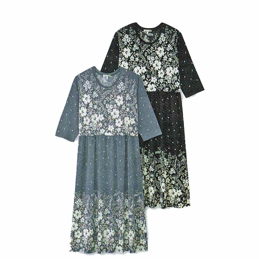 旅行用携帯ワンピース トラベルワンピース プリーツ ポーチ付き 花柄 M L グレー 黒 レディースファッション 旅行 エトワール海渡 P28 Marumi 通販 Yahoo ショッピング