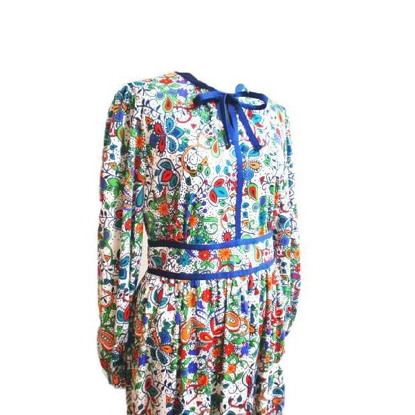 昭和ファッション レトロワンピース 花柄 オレンジ 9号 ゲイギブソン ナイガイ チロリアン 春秋 レディース R Op016 Marumi 通販 Yahoo ショッピング