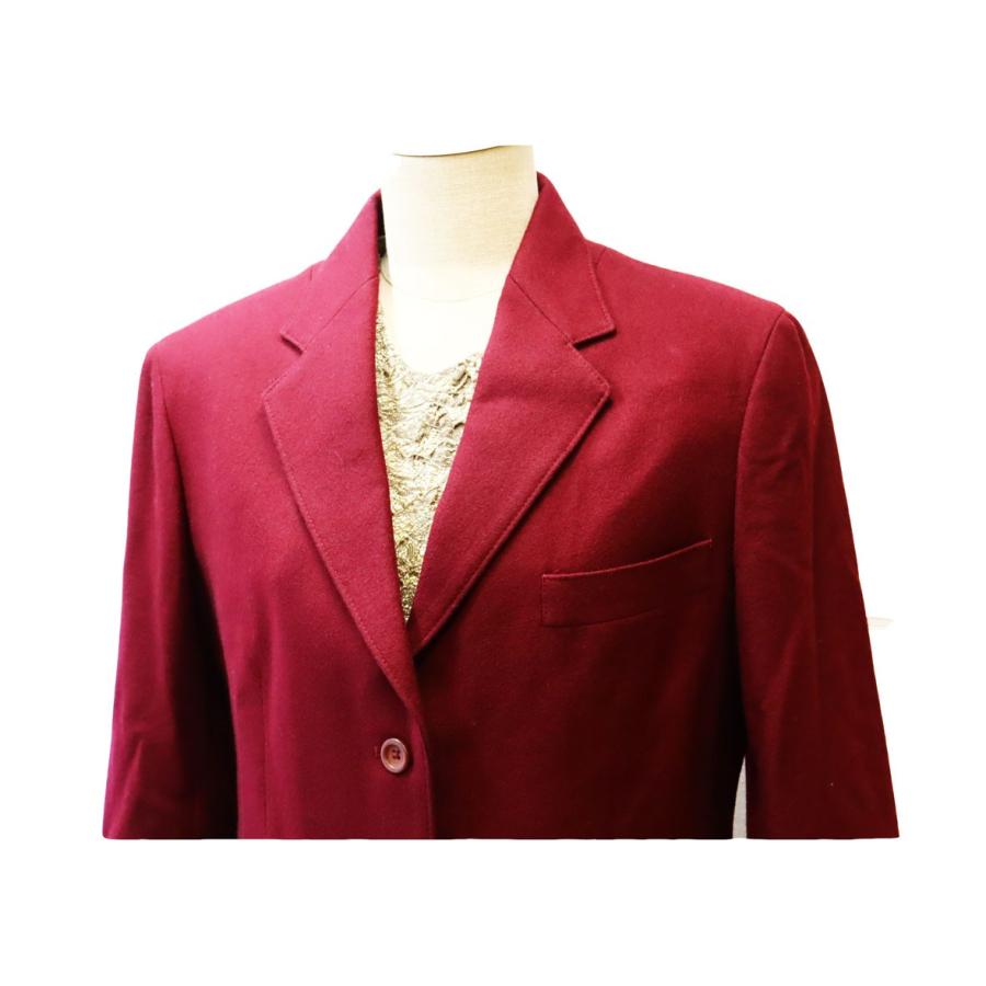 昭和レトロ テーラードジャケット ウール 秋冬 ボルドー バーガンディ 11号 レナウン Koret レディースファッション R1072 Jk Marumi 通販 Yahoo ショッピング