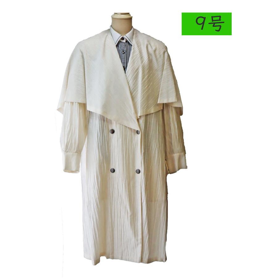 昭和レトロ　スプリングコート　ミディアム丈　9号　白　シルク　RenownLOOK　シャレブラン　レディースファッション　60年代70年代　わけあり  :r1121-ct:marumi - 通販 - Yahoo!ショッピング
