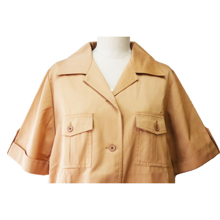 昭和レトロ 半袖ジャケット サファリジャケット 9号 Renown コレット レディースファッション 春夏 R1128 Jk Marumi 通販 Yahoo ショッピング