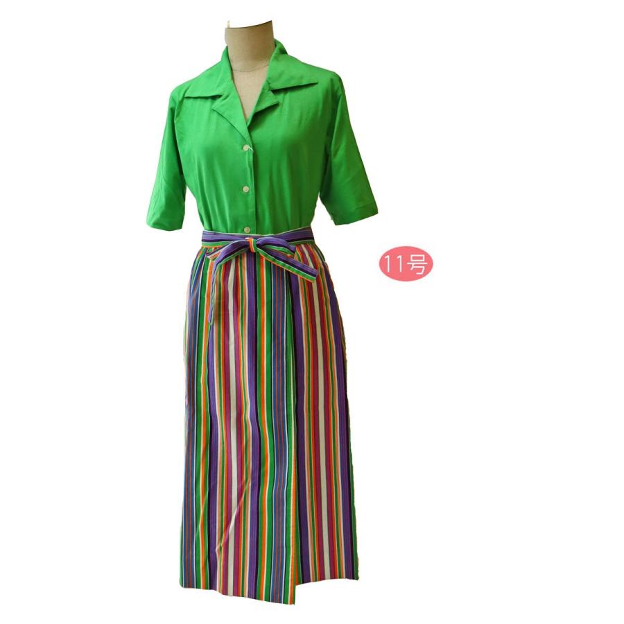 昭和レトロ 巻スカート 9号 グリーン ブルー ストライプ エトワール海渡 レディースファッション 昭和ノスタルジック 1960年代70年代ファッション R1439 Sk Marumi 通販 Yahoo ショッピング