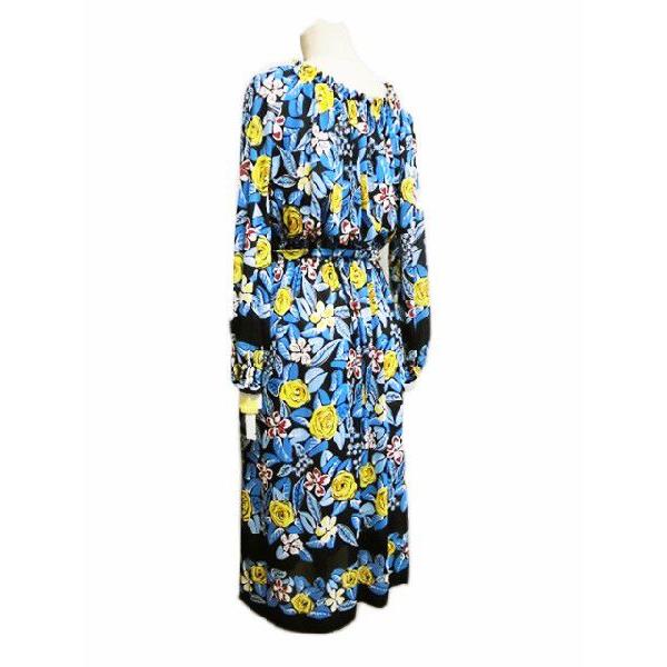春夏 昭和レトロ ワンピース 11号 ブルー ナイガイ ゲイギブソン 花柄 R446 Op Marumi 通販 Yahoo ショッピング
