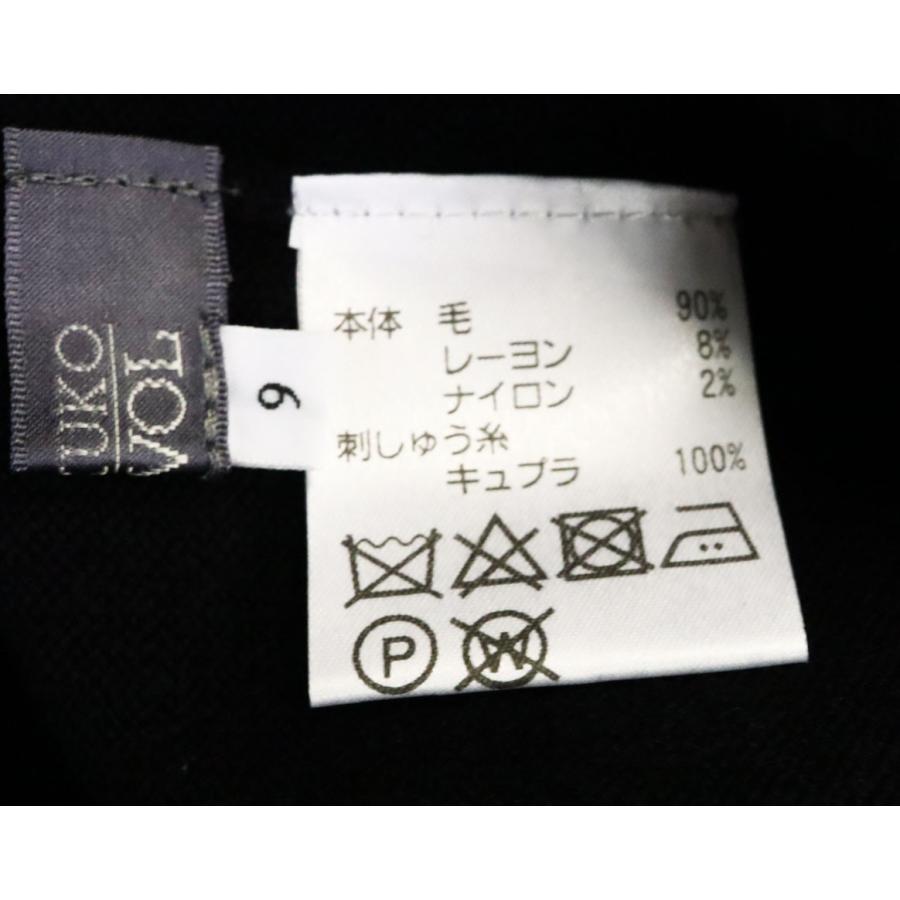 トクコプルミエヴォル 長袖ニット 丸襟 黒 花刺繍 おしゃれ Www Floridaconstructionlegalupdates Com