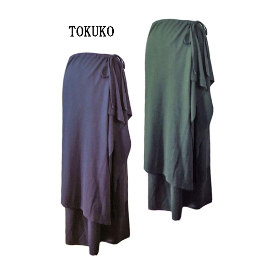 tk478 トクコプルミエヴォル TOKUKO ロングスカート パレオ付き 9号  