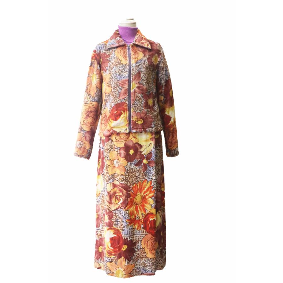 tk502 トクコプルミエヴォル TOKUKO セットアップ ツーピース 秋冬 花  