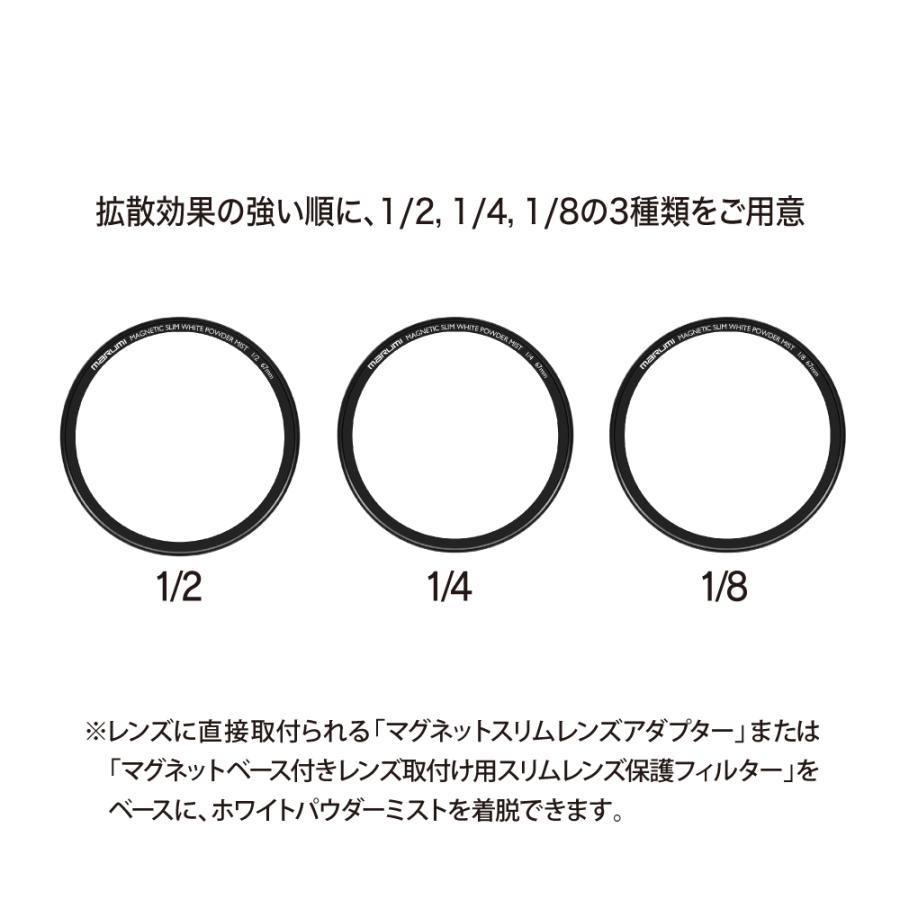 マルミ光機 77mm マグネットスリム ホワイト パウダー ミスト 1/2