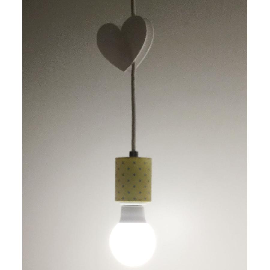 コードリール 照明用 アクリル製コードハンガー コード長調節 ハート