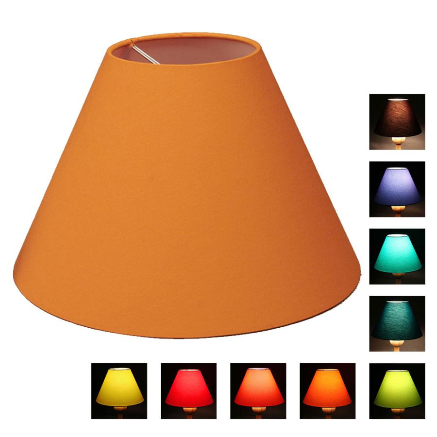 ランプシェード 布製 テーブルランプシェード 雰囲気 装飾ランプ　オレンジ ランプシェード スタンド交換用 キャッチ式 直径28cm カラー シェード