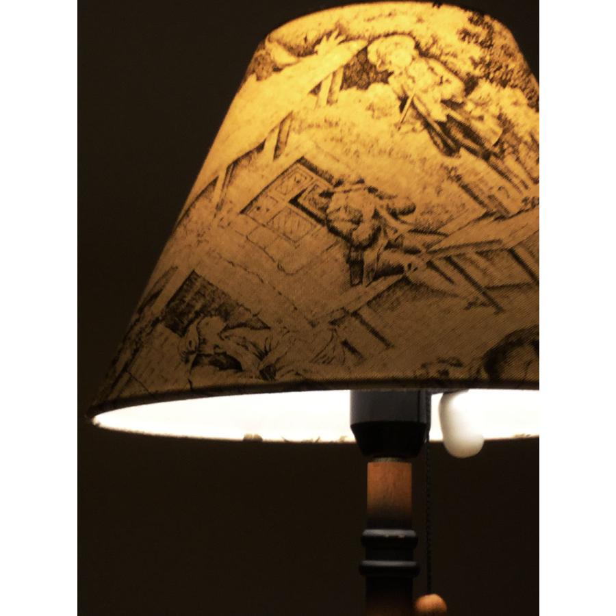 ヴィンテージ　￼アールヌーボー調　ランプシェードスタンド照明 トワルドジュイ ランプシェード スタンド交換用 ホルダー式 直径28cm