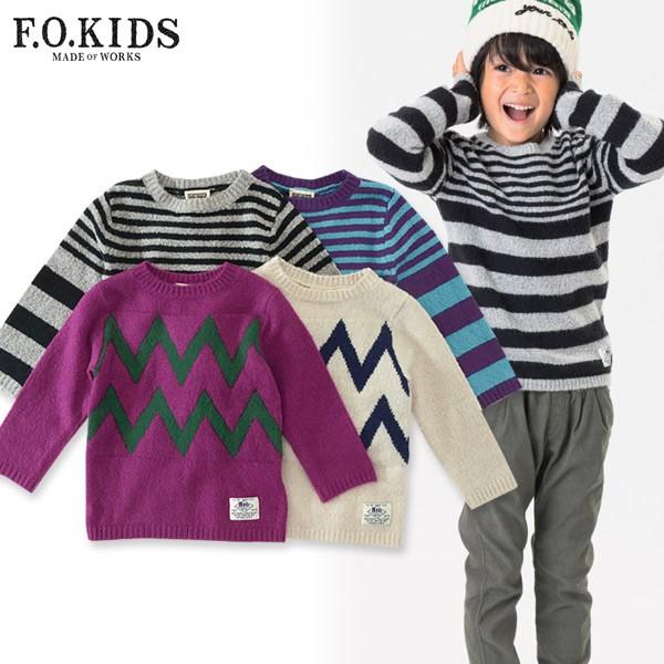 F.O.KIDS エフオーキッズ ジャガードブークレーニット R513016 キッズ ベビー トップス 長袖 セーター 子供 子ども