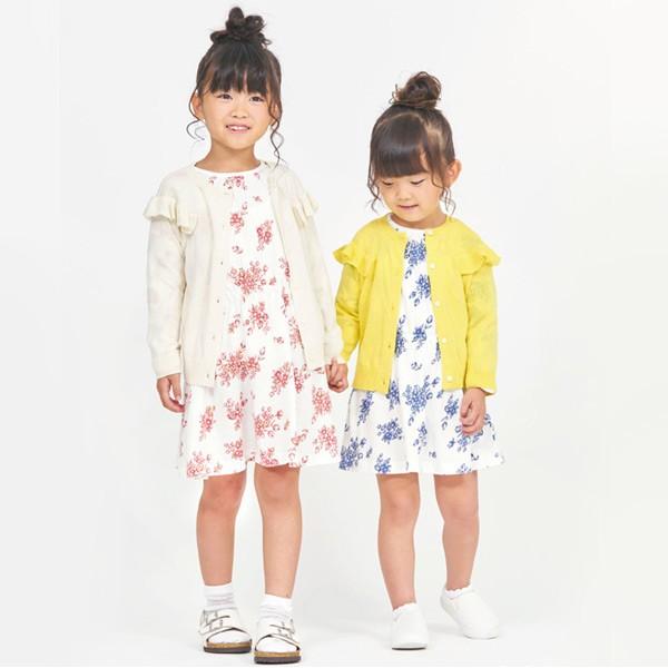 セラフ ４色２柄シャーリングワンピース S 14m キッズ ベビー トップス 花柄 無地 チュニック 長袖 子供服 Seraph Marumiya World 通販 Yahoo ショッピング