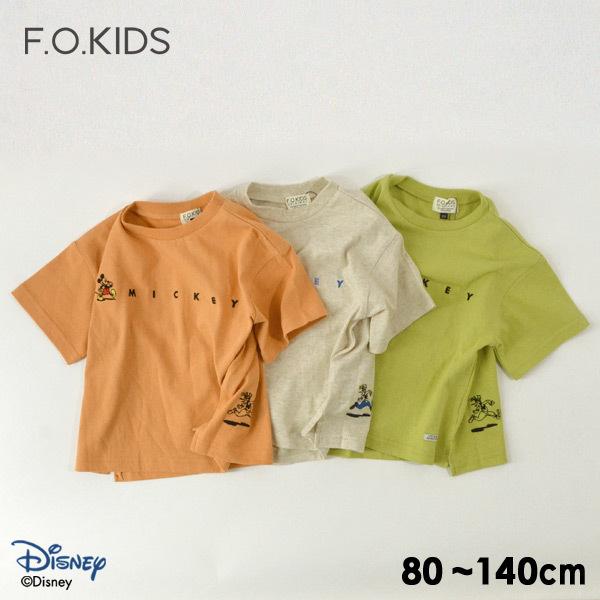 ディズニーキャラクター刺しゅう半袖Tシャツ キッズ ベビー 半そで F.O.KIDS エフオーキッズ 4024527 R207012-12m14m メール便可｜marumiya-world