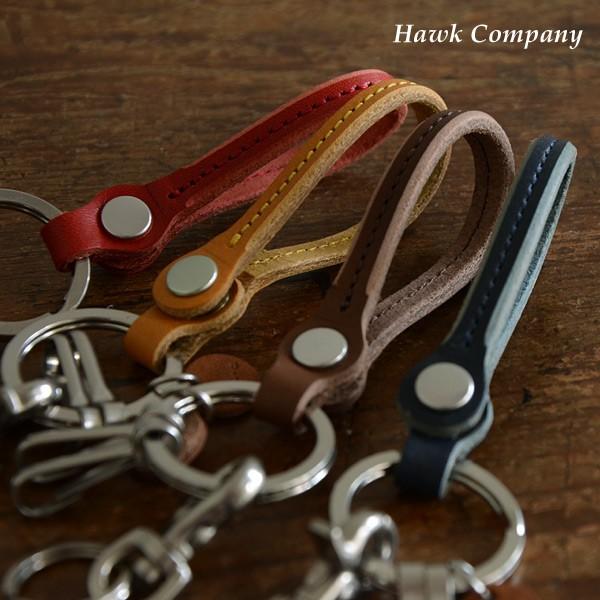 Hawk Company ホークカンパニー ステッチレザーキーホルダー レディース メンズ アクセサリー レザーストラップ キーリング 牛革 小物 6241 7007251｜marumiya-world