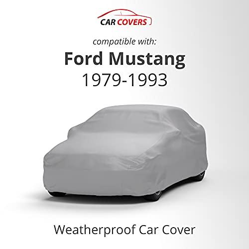 バラ売り価格 Weatherproof車カバーフォード・マスタング1979 − 1993 − 5lアウトドアインドア − 保護紫外線雨、雪、ひょう、から、Sun & More − フリース裏地
