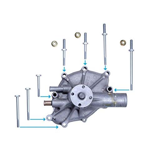 19791993 Mustang Correct Style ウォーターポンプコーティングボルトとロックナットセットキット