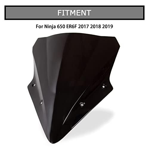 の商品検索や フロントガラス用ダブルバブル Ninja 650 ER6F 2017 2018 2019用 (ブラック)