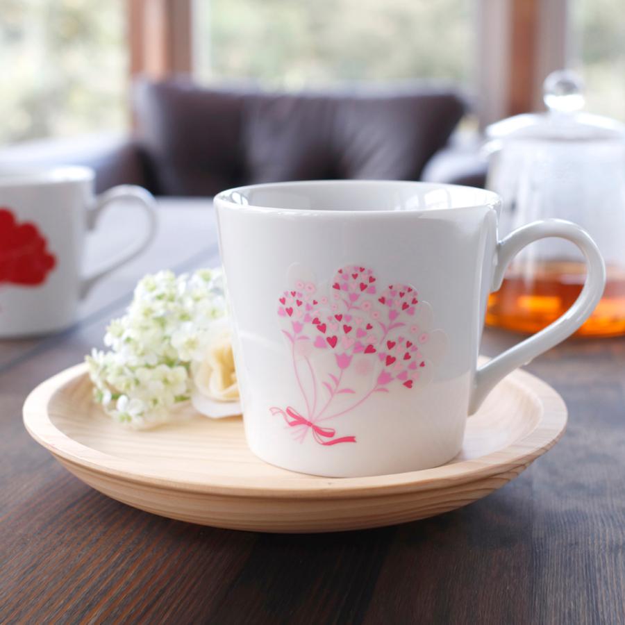 温感マグ ハートで伝えるフラワーマグカップ NB』温度で色が変わる