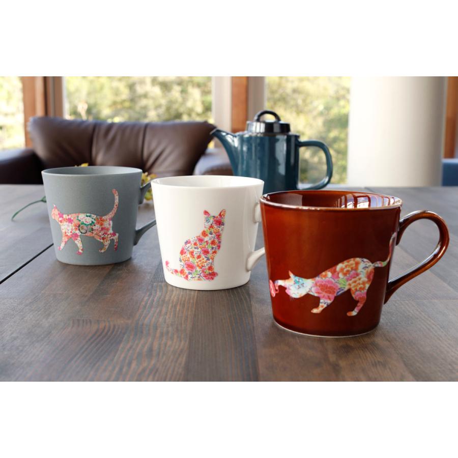 温感 ネコ マグカップ ３個 セット かわいい グレース 温度 変化 コーヒー カップ ギフト プレゼント おしゃれ オリジナル ブランド 保温 良好 丸モ高木陶器 通販 Yahoo ショッピング