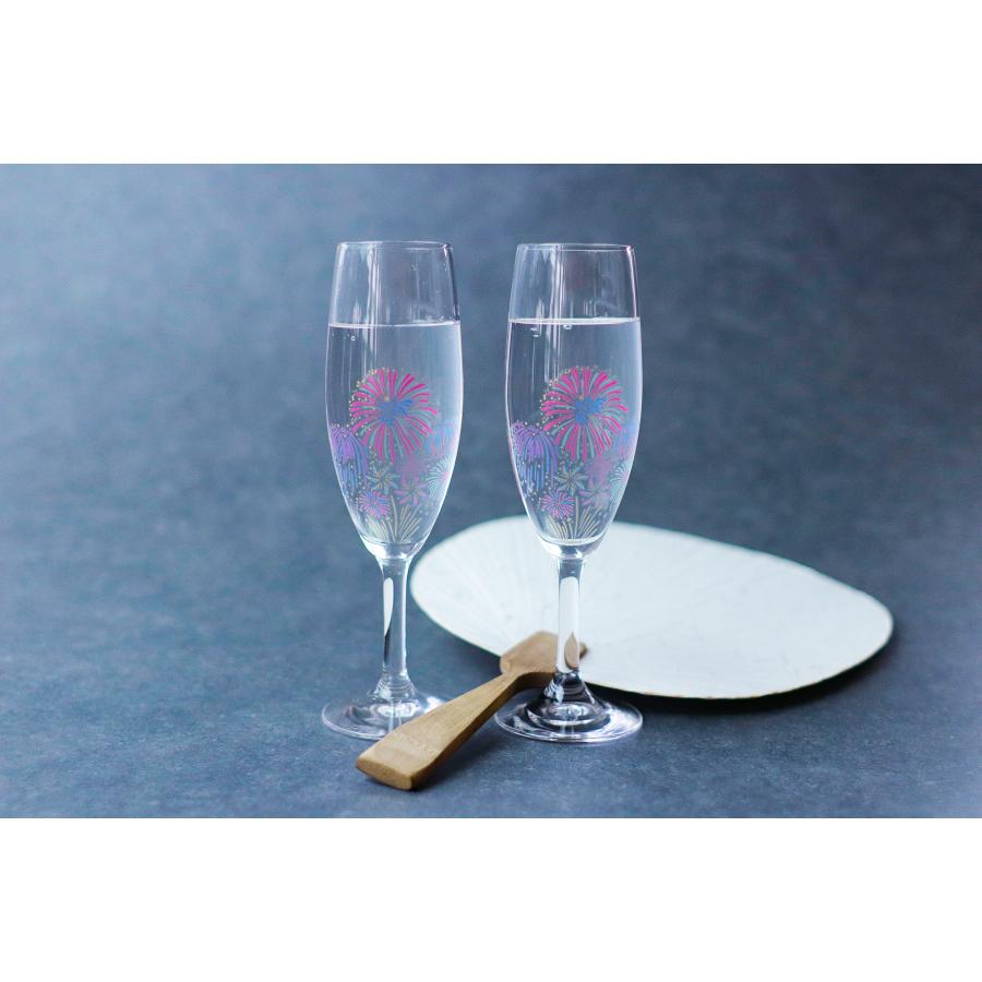 冷感 花火 シャンパン ペア セット おしゃれ 酒器 温度 変化 マジック グラス 感動 ギフト プレゼント おすすめ オリジナル ブランド 父の日 安い割引