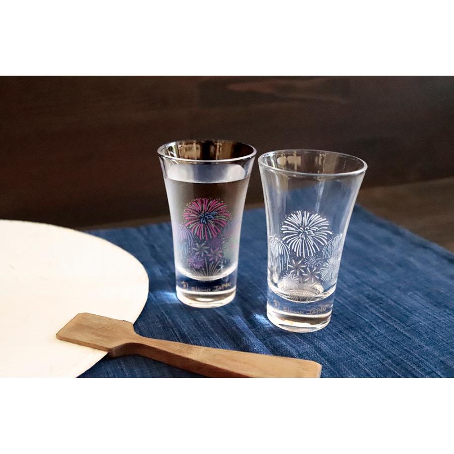 冷感 花火 天開グラス ペア セット おしゃれ 酒器 温度 変化 おすすめ ブランド オリジナル 感動 ギフト 毎日がバーゲンセール 父の日 グラス プレゼント マジック