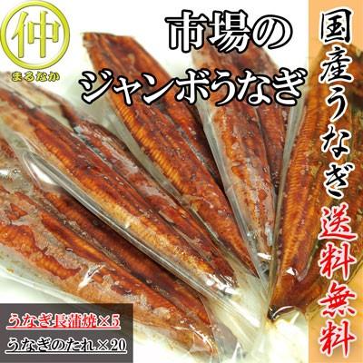 市場のジャンボうなぎ（うなぎ長蒲焼約200ｇ×5）   国産　土用の丑の日　送料無料 うなぎ |  | 01