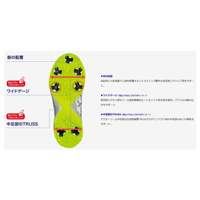 asics アシックス  GEL-ACE PRO M BOA ゲルエース プロ エム ボア 1111A229 ホワイト×セーフティイエロー (101) 日本正規品｜maruni-golf｜06