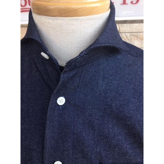 BLUE SNOW WHITE ストレッチ 8ozデニムシャツ | Blue Snow White | 01