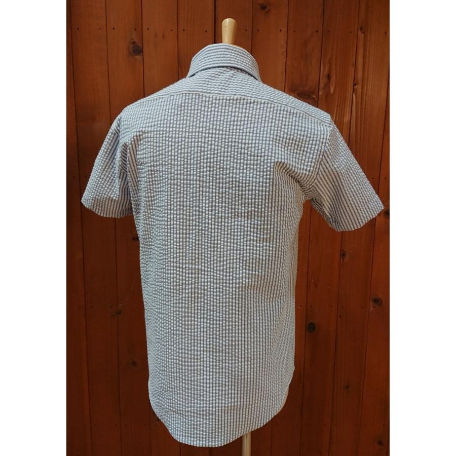 Blue Snow Whiteブルースノーホワイト/ BSW半袖ストレッチシャツ【ストライプ】 | Blue Snow White | 01