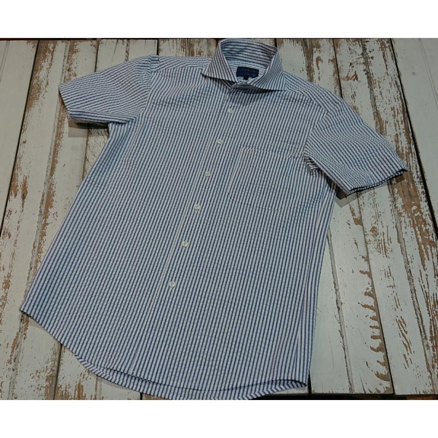 Blue Snow Whiteブルースノーホワイト/ BSW半袖ストレッチシャツ【ストライプ】 | Blue Snow White | 02