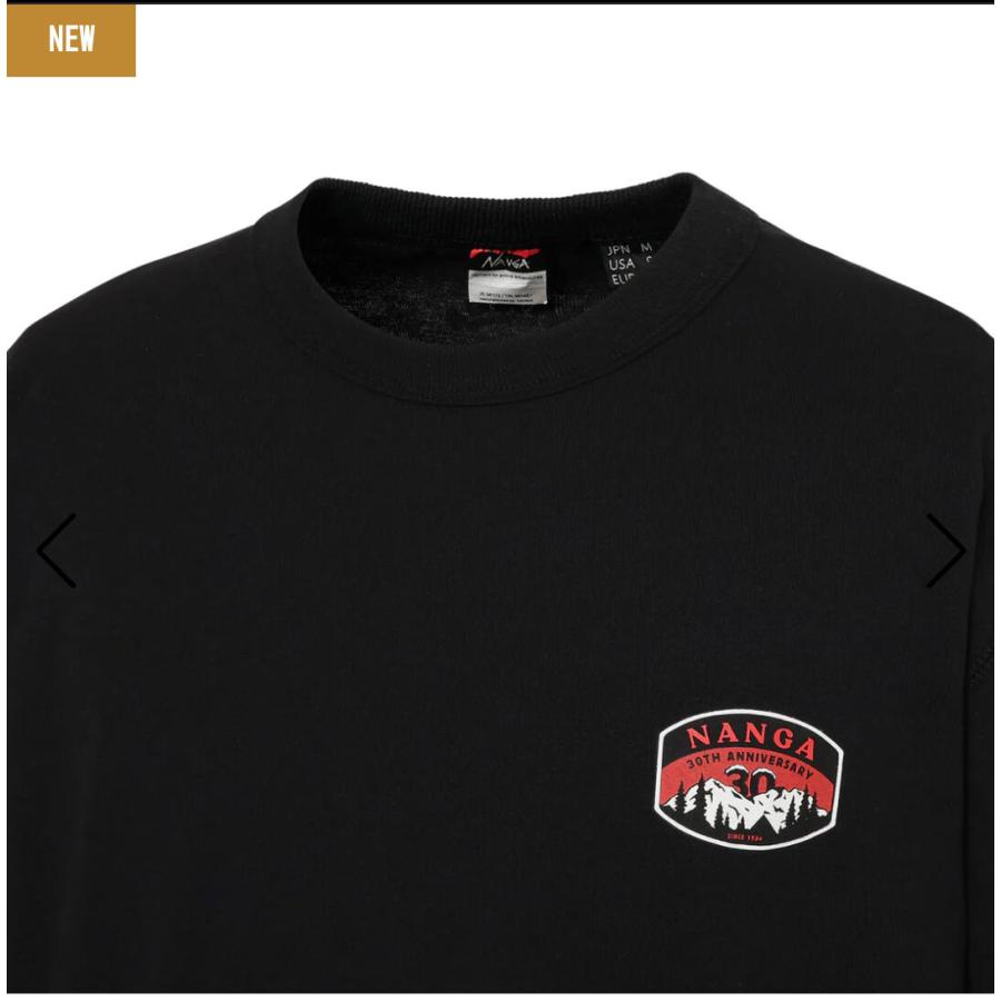 30th アニバーサリー USA製 Tシャツ TEE ブラック Lサイズ NANGAナンガ / ECO HYBRID NANGA 30TH ANNIVERSARY TEE : マルニ
