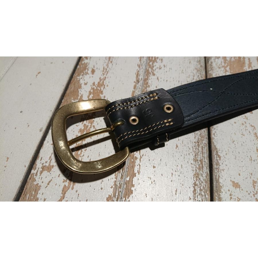 マルニ オリジナル ステッチ入りレザーベルト OGB40003BI (クロ・チャ