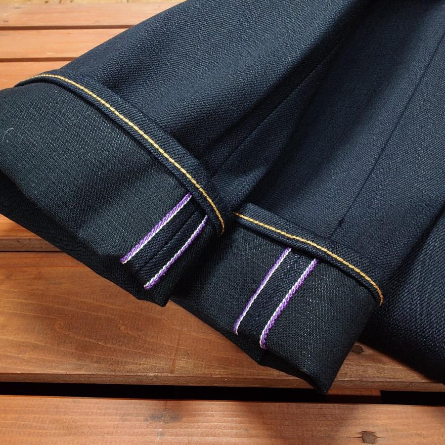 毘沙門天 14.5oz天然藍ジーンズ・縦糸 天然藍ブルー×緯糸 ブラック ファスナーモデル / BI-18-ZIP IND×BK (レギュラーストレート) | 毘沙天ジーンズ | 09