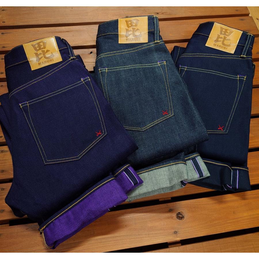 毘沙門天 14.5oz天然藍ロイヤルパープルデニム ファスナーモデル / BI-18-ZIP IND×PP (レギュラーストレート) | 毘沙天ジーンズ | 11