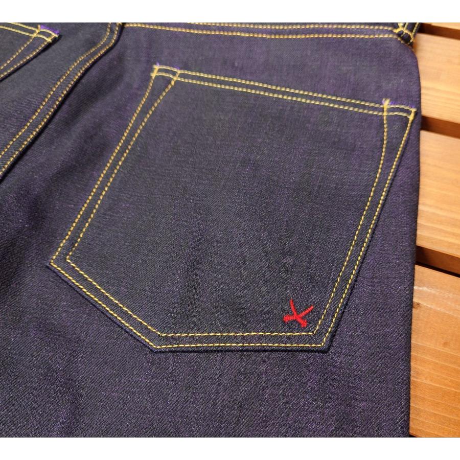 毘沙門天 14.5oz天然藍ロイヤルパープルデニム ファスナーモデル / BI-18-ZIP IND×PP (レギュラーストレート) | 毘沙天ジーンズ | 02