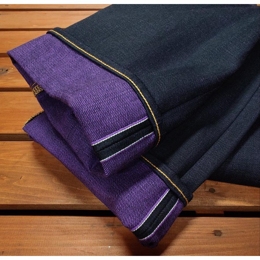 毘沙門天 14.5oz天然藍ロイヤルパープルデニム ファスナーモデル / BI-18-ZIP IND×PP (レギュラーストレート) | 毘沙天ジーンズ | 09