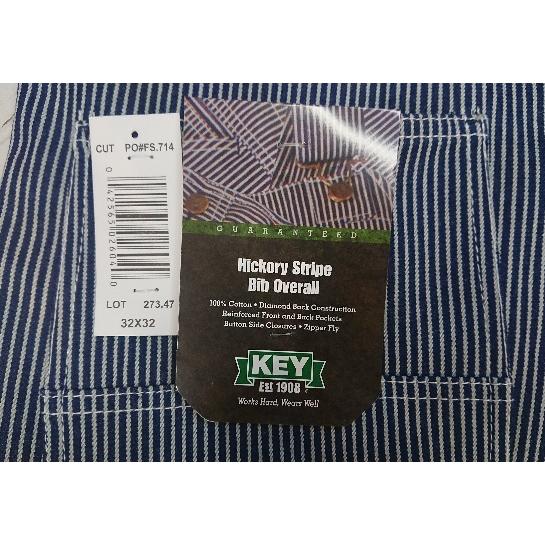 KEY】 キー / Bib Overalls ビブオーバーオール 273-47ヒッコリー
