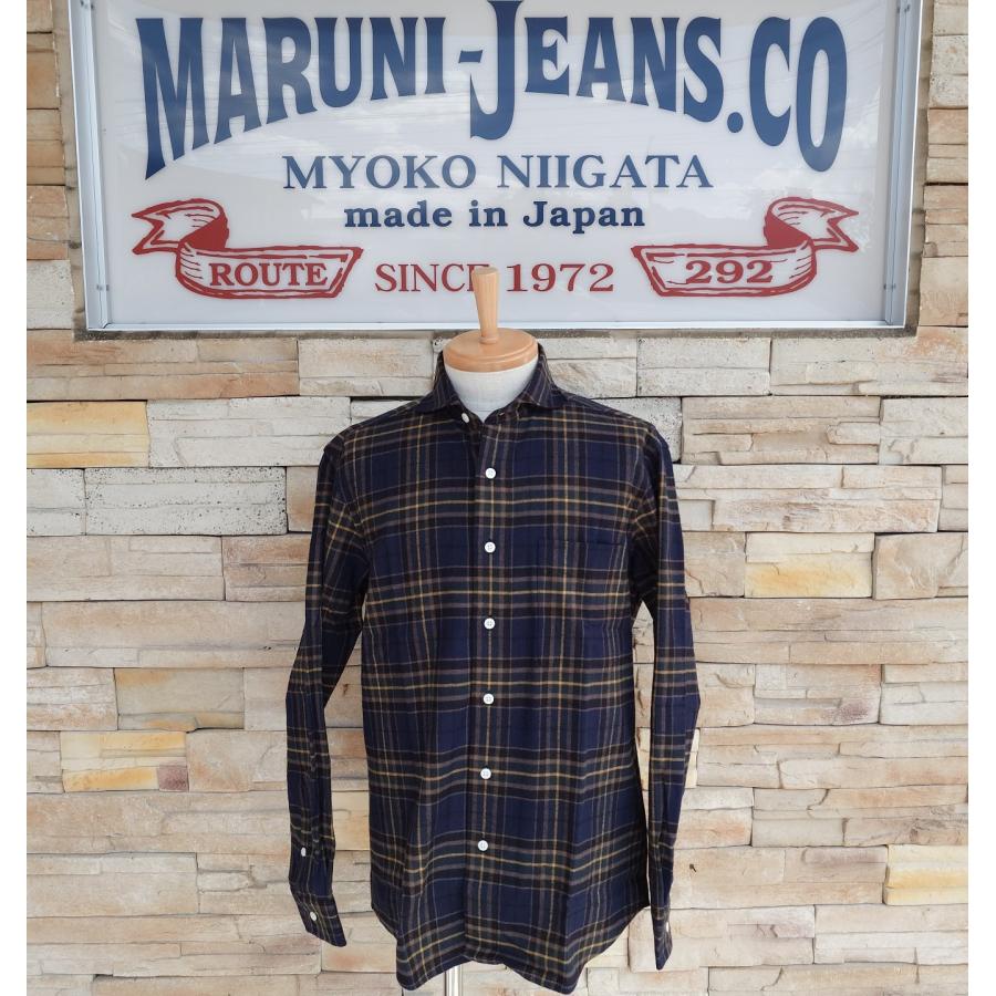 西脇長造商店 / 長袖シャツ チェック25【NV×YE】 : マルニジーンズ
