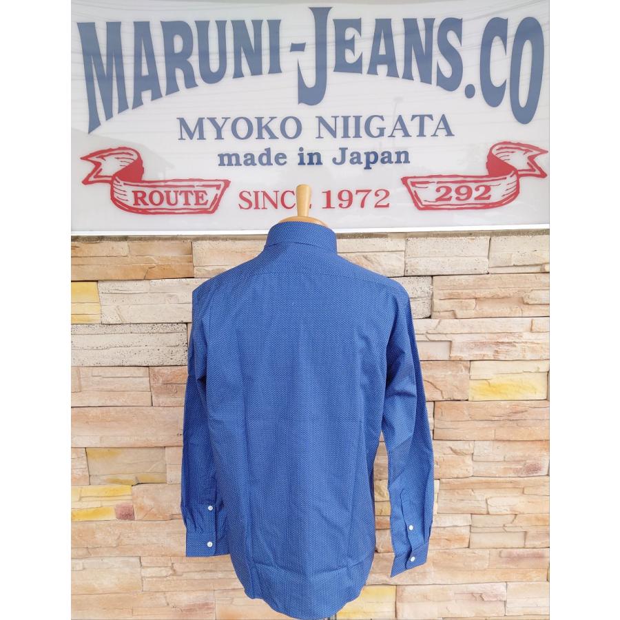 MARUNI JEANS マルニオリジナル 長袖シャツ / ドット(ブルー) : マルニ