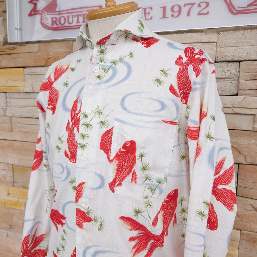 PaulSmith 26SS showライン長袖シャツ 金魚柄 西脇長造商店 長袖シャツ / 【金魚 オフホワイト】 : マルニジーンズ
