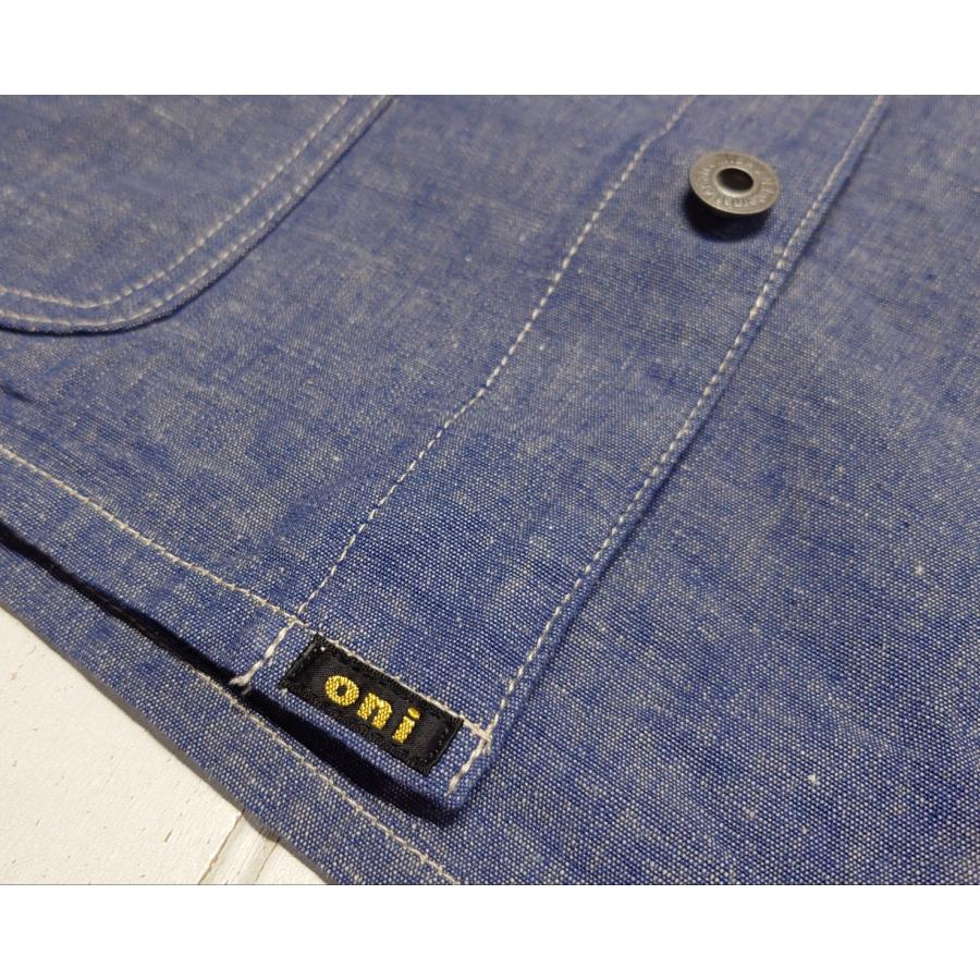 鬼デニム / 8.3oz ヘビーシャンブレー カバーオール ONI-03101 鬼デニム / 8.3oz ヘビーシャンブレー カバーオール ONI-03101