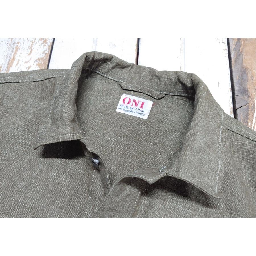 鬼デニム / 8.3oz ヘビーシャンブレー カバーオール　ONI-03101-HCKOL　カーキオリーブ 【妙高の天日干し加工】 | 鬼デニム | 04