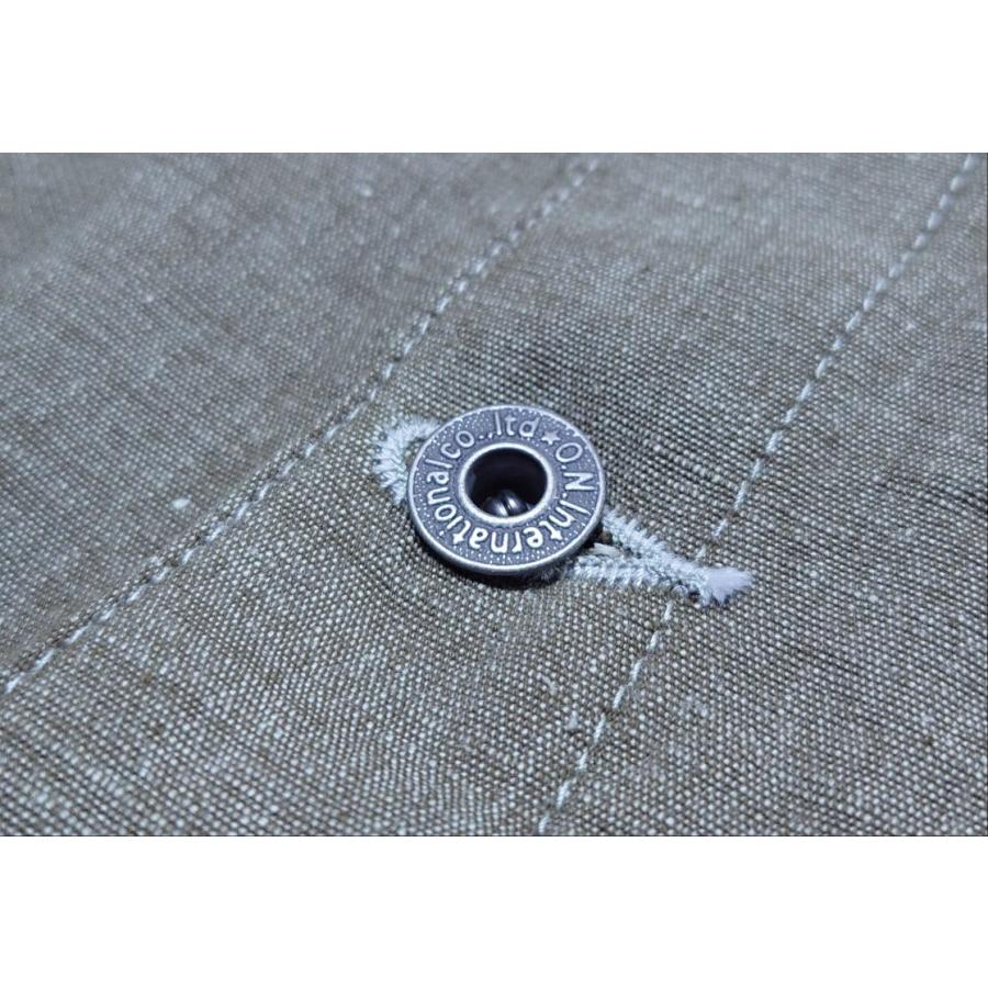 鬼デニム / 8.3oz ヘビーシャンブレー カバーオール　ONI-03101-HCKOL　カーキオリーブ 【妙高の天日干し加工】 | 鬼デニム | 06