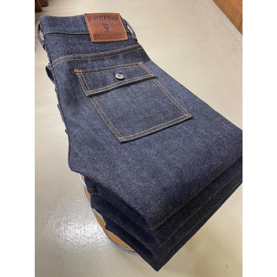 鬼デニム / 15oz ローテンションデニム ブッシュパンツ ONI-107【妙高 