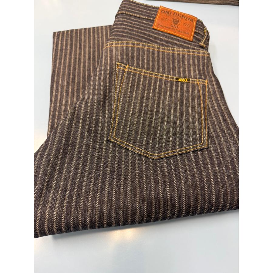 鬼デニム 鬼デニム / 針抜きジャガードストライプデニム ONI-266-HJS