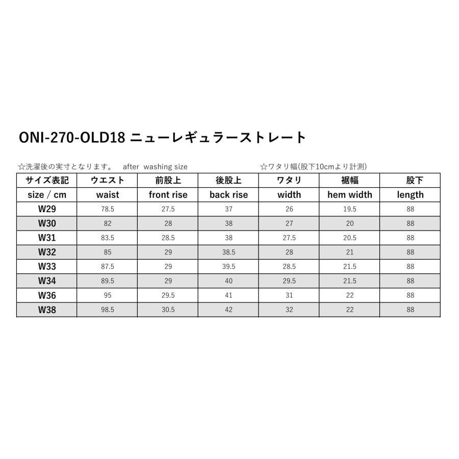 鬼デニム　/　18ozオリーブデニム　ONI-270-OLD18【ニューレギュラーストレート】 | 鬼デニム | 09