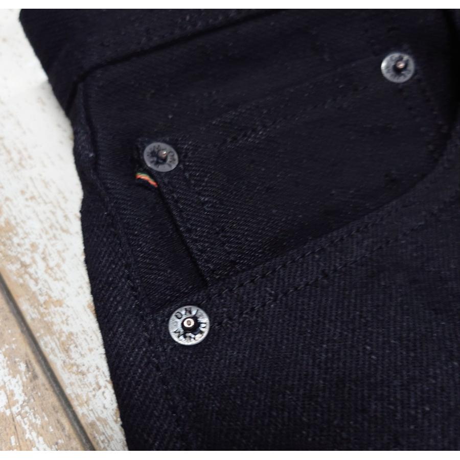ONI DENIM(鬼デニム) ブラック ダック地 デニムパンツ L 鬼デニム