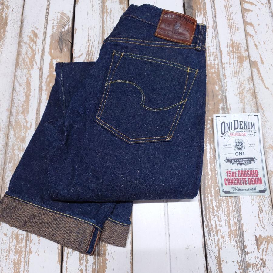 【売り切り価格/試着のみ】鬼デニム15ozクラッシュドコンクリートデニム W33 売り切り価格/試着のみ】鬼デニム15ozクラッシュドコンクリート