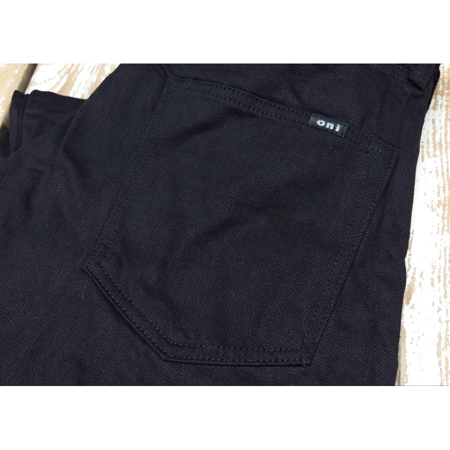 鬼デニム / 13oz ジェットブラックデニム　ONI-642-13BK【リラックステーパード】 妙高の天日干し仕上げ | 鬼デニム | 03